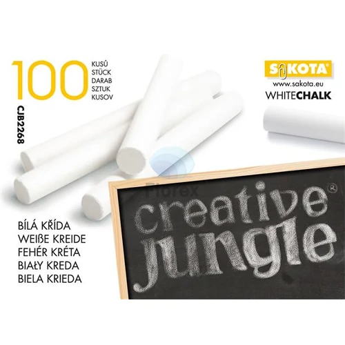 Táblakréta, kerek, SAKOTA, fehér - 100db