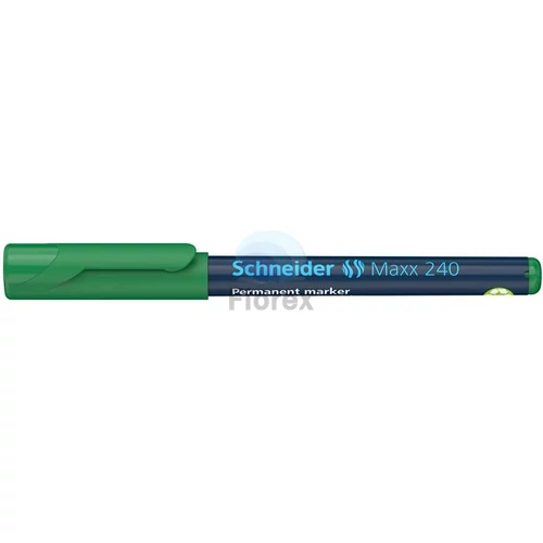Alkoholos marker, 1-2 mm, kúpos, SCHNEIDER "Maxx 240", zöld