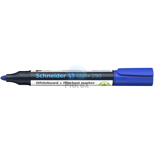 Tábla- és flipchart marker, 2-3 mm, kúpos, SCHNEIDER "Maxx 290", kék