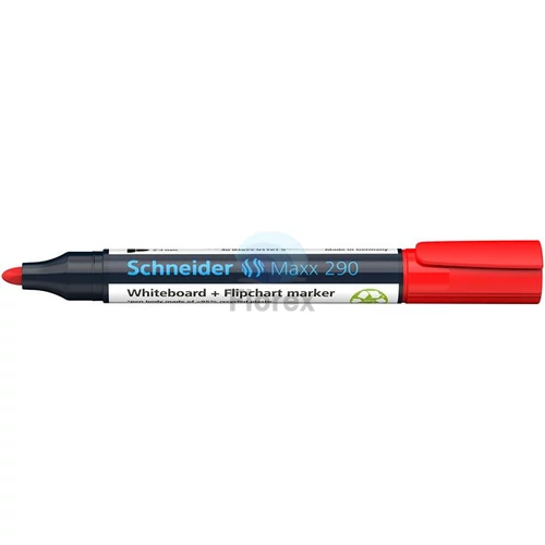 Tábla- és flipchart marker, 2-3 mm, kúpos, SCHNEIDER "Maxx 290", piros