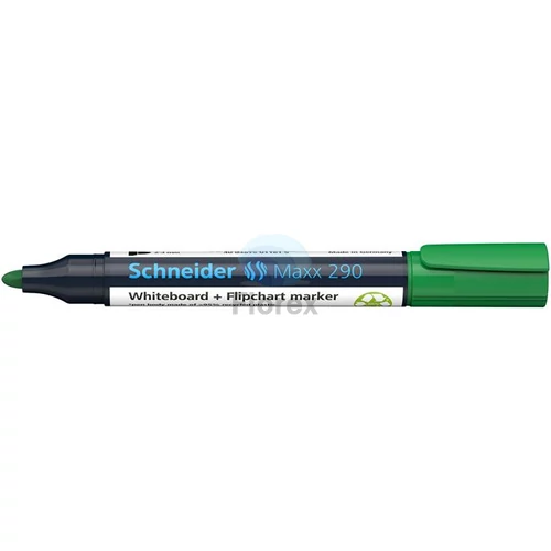 Tábla- és flipchart marker, 2-3 mm, kúpos, SCHNEIDER "Maxx 290", zöld