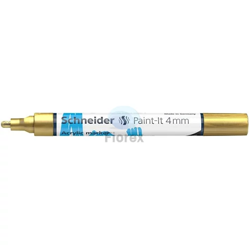 Dekormarker, akril, 4 mm, SCHNEIDER "Paint-It 320", arany