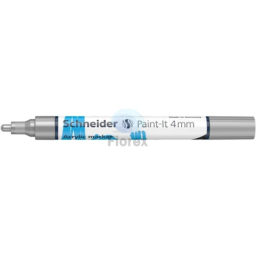 Dekormarker, akril, 4 mm, SCHNEIDER "Paint-It 320", ezüst