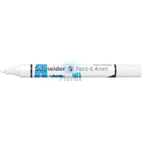 Dekormarker, akril, 4 mm, SCHNEIDER "Paint-It 320", fehér