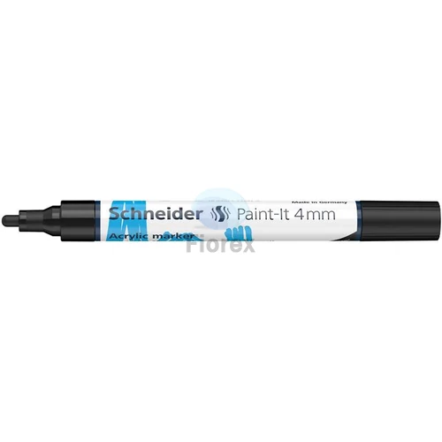Dekormarker, akril, 4 mm, SCHNEIDER "Paint-It 320", fekete