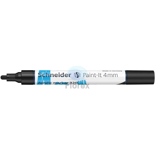Dekormarker, akril, 4 mm, SCHNEIDER "Paint-It 320", fekete