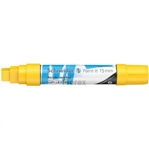 Dekormarker, akril, 15 mm, SCHNEIDER "Paint-It 330", sárga