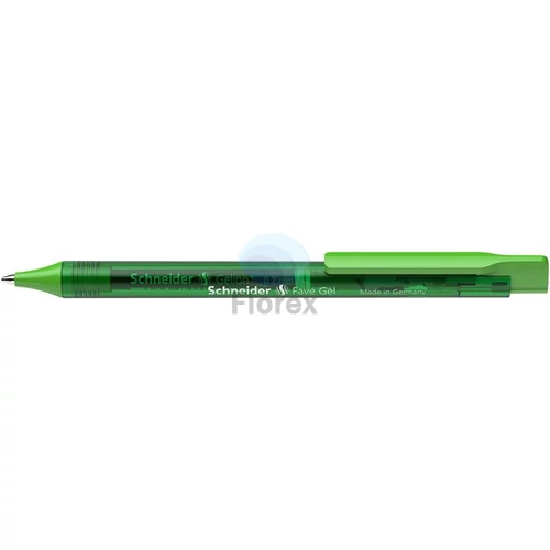 Zseléstoll, 0,4 mm, nyomógombos, SCHNEIDER Fave Gel, zöld