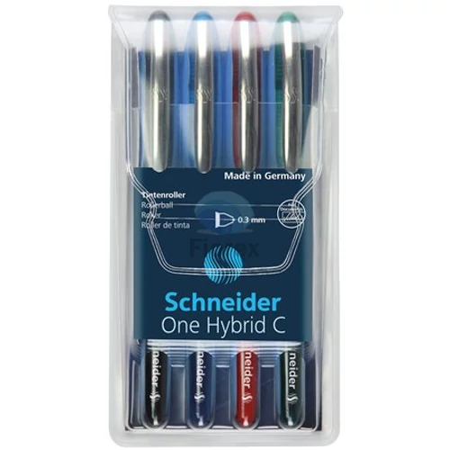 Rollertoll készlet, 0,3 mm, SCHNEIDER "One Hybrid C", 4 szín