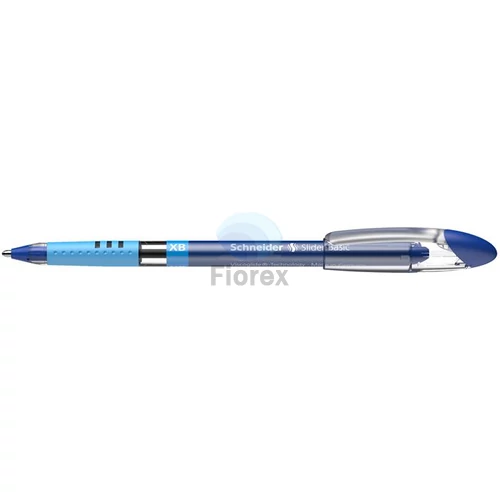 Golyóstoll, 0,7 mm, kupakos, SCHNEIDER "Slider Basic XB", kék
