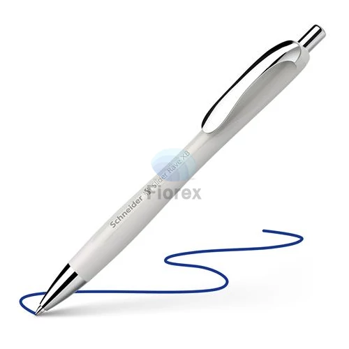 Golyóstoll, 0,7 mm, nyomógombos, SCHNEIDER "Slider Rave XB", ezüst szürke