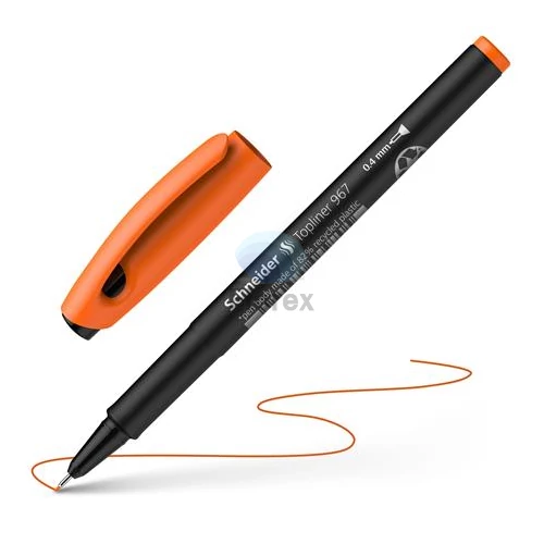 Tűfilc, 0,4 mm, SCHNEIDER "Topliner 967", narancssárga