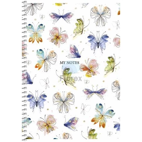 Spirálfüzet, A5, kockás, 80 lap, keményfedeles, SHKOLYARYK "Classy book", vegyes