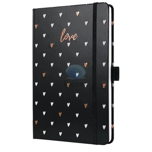 Naptár, A5, heti, 2026, kemény borító, SIGEL "Jolie", Dark love