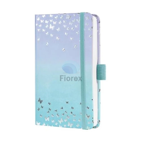 Naptár, A6, heti, 2026, kemény borító, SIGEL "Jolie", Butterfly Confetti Sky