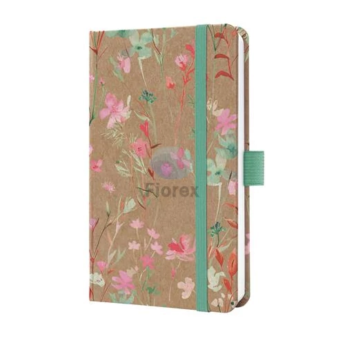Naptár, A6, heti, 2026, kemény borító, SIGEL "Jolie", Green Floral Serenity