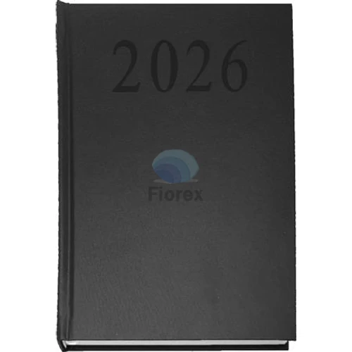 Naptár, tervező, A5, napi, 2026, fekete