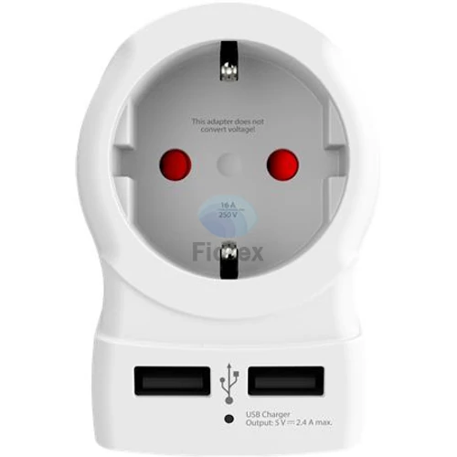 Adapter, Egyesült Államokba utazóknak, USB, földelt, SKROSS