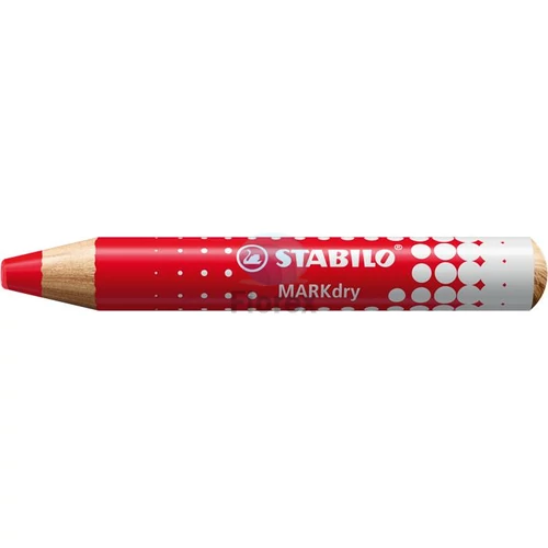 Táblaceruza fehértáblához, flipchartpapírhoz, kúpos, STABILO "MARKdry", piros