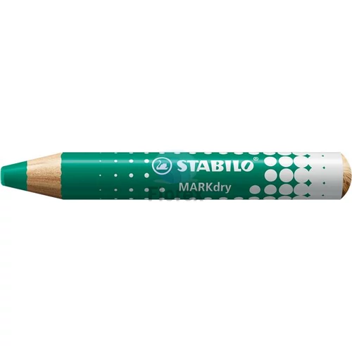 Táblaceruza fehértáblához, flipchartpapírhoz, kúpos, STABILO "MARKdry", zöld