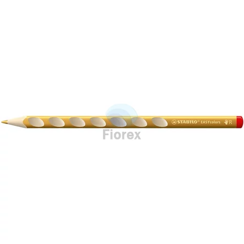 Színes ceruza, háromszögletű, jobbkezes, vastag, STABILO "EASYcolors", arany