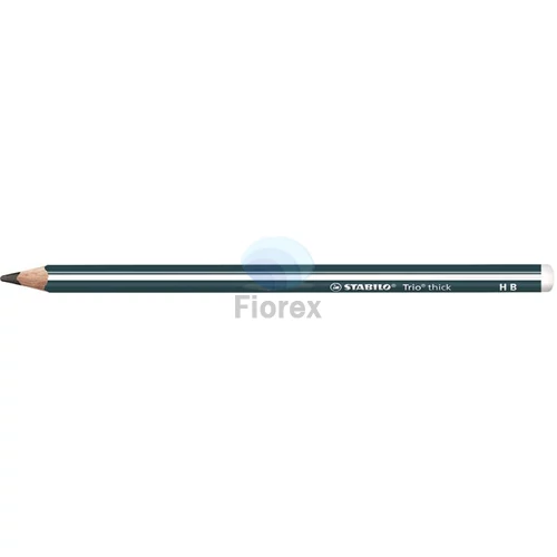 Grafitceruza, HB, háromszögletű, vastag, STABILO "Trio thick", olajzöld