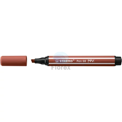 Rostirón, 1-5 mm, vágott hegy, STABILO "Pen 68 MAX", vörösbarna