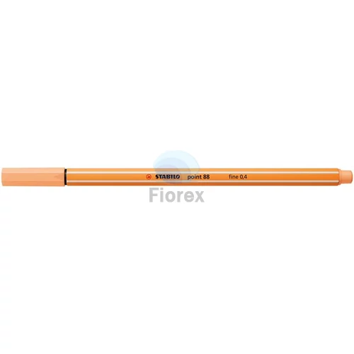 Tűfilc, 0,4 mm, STABILO "Point 88", világosnarancs