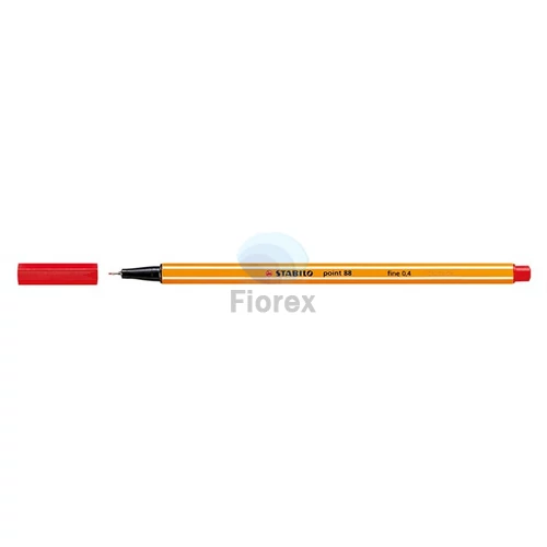 Tűfilc, 0,4 mm, STABILO "Point 88", piros