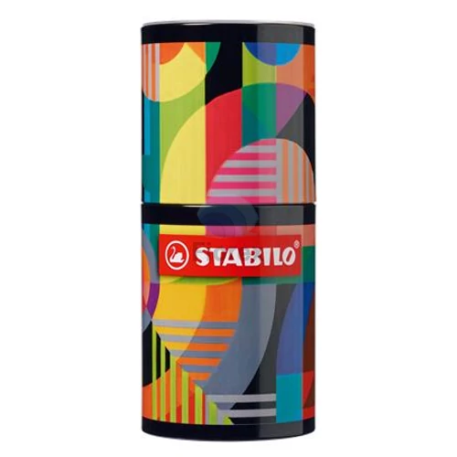 Tűfilc készlet, hengeres fém doboz, 0,4 mm, STABILO "point 88 ARTY", 45 különböző szín