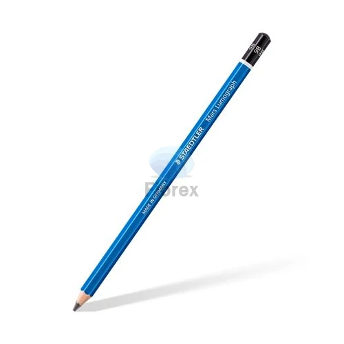Grafitceruza, 9B, hatszögletű, STAEDTLER "Mars Lumograph 100"