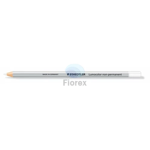 Jelölőceruza, hatszögletű, mindenre író, lemosható (omnichrom), STAEDTLER "Lumocolor 108", fehér