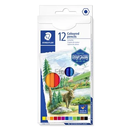 Színes ceruza készlet, hatszögletű, STAEDTLER "146C", 12 különböző szín