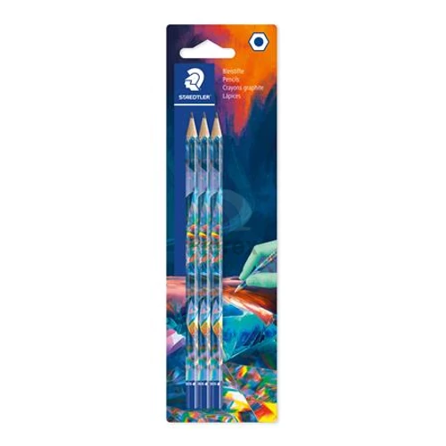 Grafitceruza készlet, HB, hatszögletű,  STAEDTLER "170 BK3-1", Multiverzum