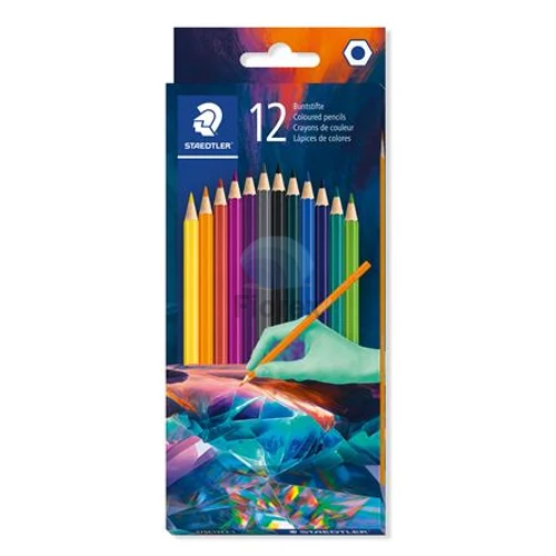 Színes ceruza készlet, hatszögletű, STAEDTLER "175 C", Multiverzum 1, 12 különböző szín