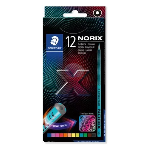 Színes ceruza készlet, STAEDTLER "Norix® 186", 12 különböző szín