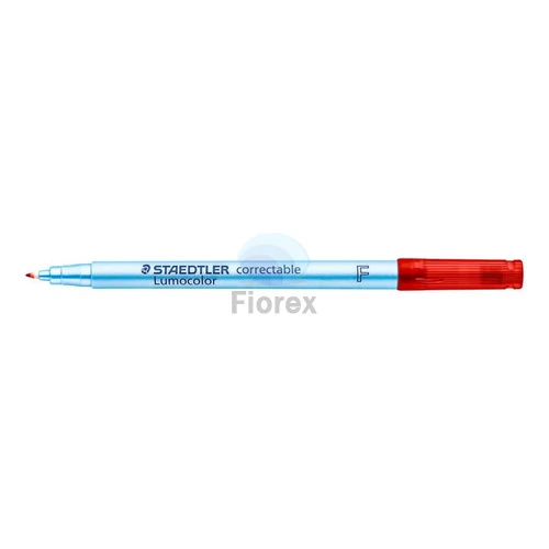 Alkoholmentes marker, OHP, 0,6 mm, STAEDTLER "Lumocolor® 305 F", piros