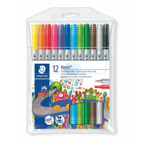 Filctoll készlet, 1-3 mm, kétvégű, kimosható, STAEDTLER