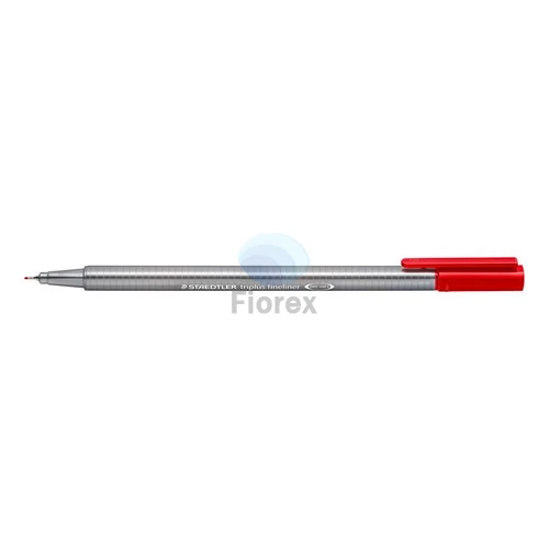 Tűfilc, 0,3 mm, STAEDTLER "Triplus 334", piros