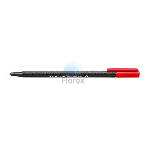 Tűfilc, 0,3 mm, STAEDTLER "Triplus 334", piros