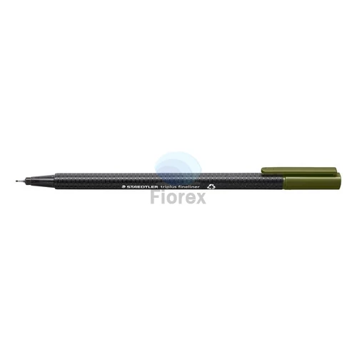 Tűfilc, 0,3 mm, STAEDTLER "Triplus 334", olivazöld