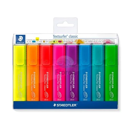 Szövegkiemelő készlet, 1-5 mm, STAEDTLER Classic 364, 8 különböző szín