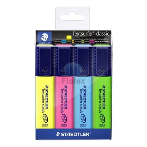 Szövegkiemelő készlet, 1-5 mm, STAEDTLER Textsurfer Classic 364, 4 különböző szín Szövegkiemelő készlet, 1-5 mm, STAEDTLER Textsurfer Classic 364, 4 különböző szín