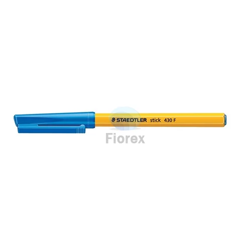 Golyóstoll, 0,3 mm, kupakos, STAEDTLER "Stick 430 F", kék