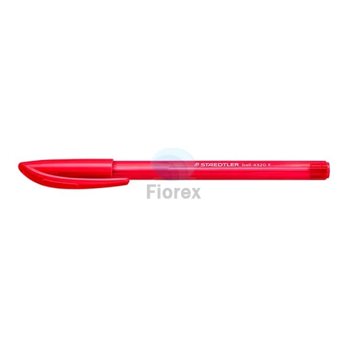 Golyóstoll, 0,3 mm, kupakos, STAEDTLER "Ball 432", piros