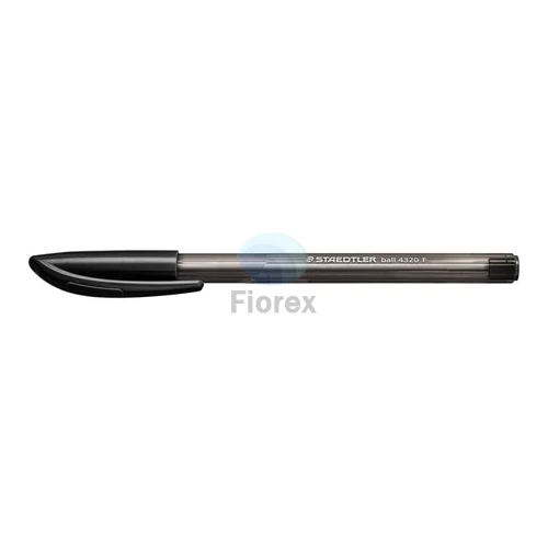 Golyóstoll, 0,3 mm, kupakos, STAEDTLER "Ball 432", fekete