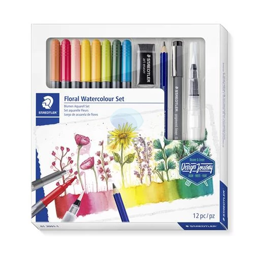 Ecsetirón készlet, kétvégű, STAEDTLER "Mixed Set 5", 8 különböző szín