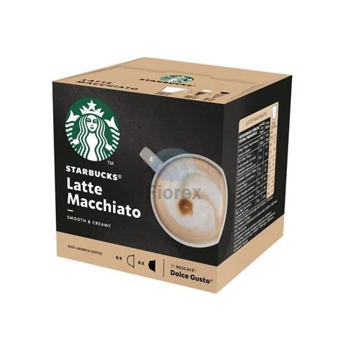 Kávékapszula, 12 db, STARBUCKS by Dolce Gusto®, "Latte Macchiato"