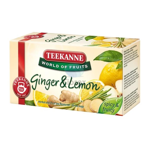 Gyümölcstea, 20x1,75 g, TEEKANNE "World of Fruits", gyömbér-citrom