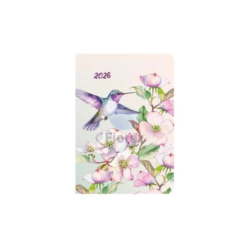Naptár, tervező, B6, heti, TOPTIMER, "Joy flexi", kolibri